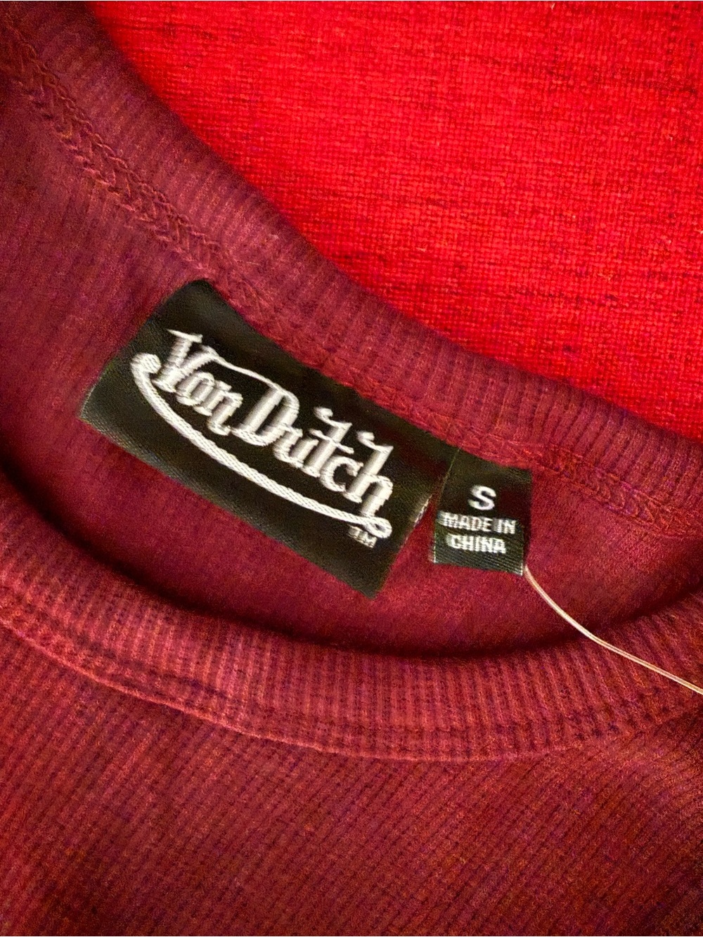 Von Dutch Maroon Tank BRAND NEW SIZE SMALL - Picture 2 of 3